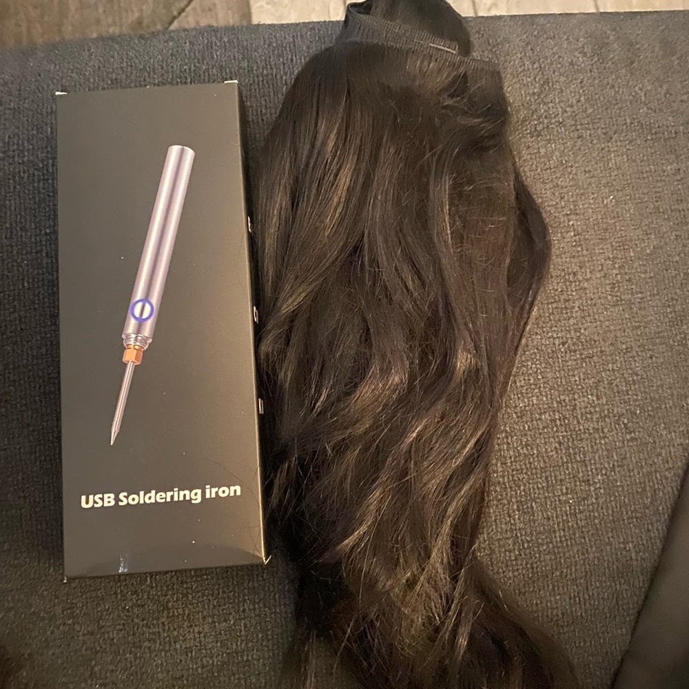 Human hair extensions + iron bundle